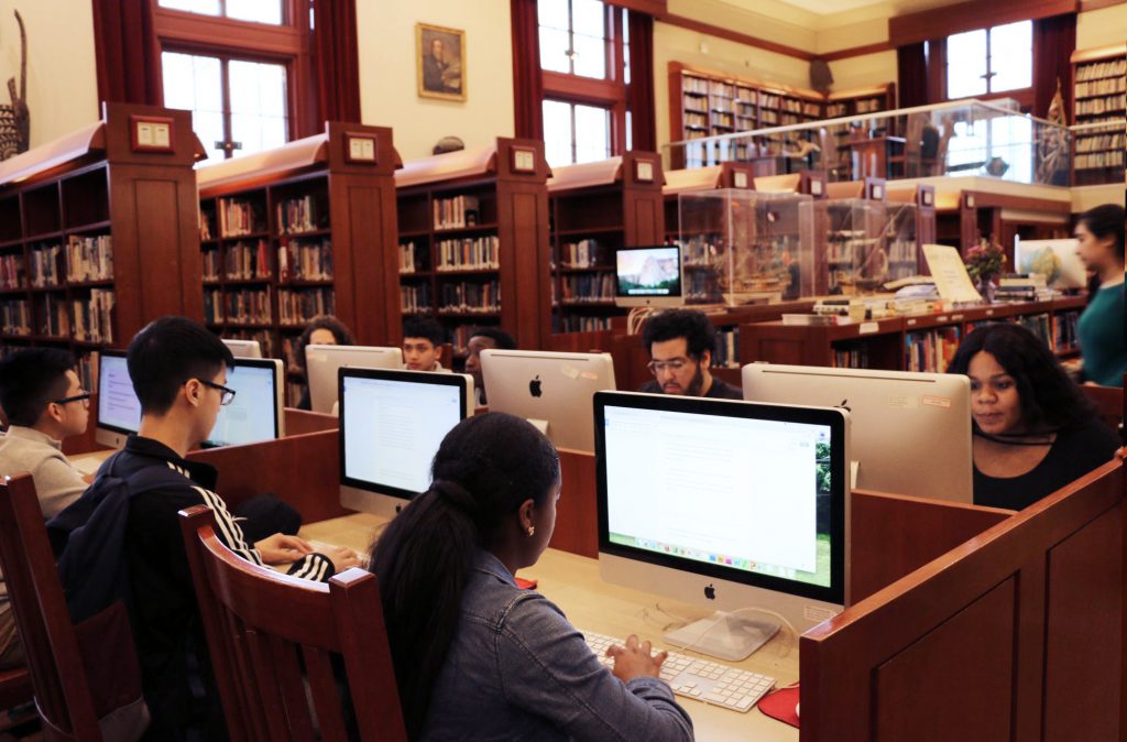 students using computers