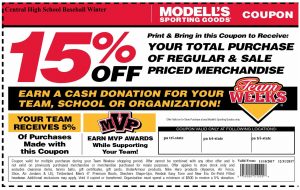 Modells 15% off coupon