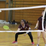 Badminton action photo