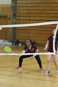 Badminton action photo