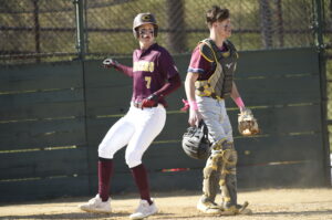Runner touching home plate
