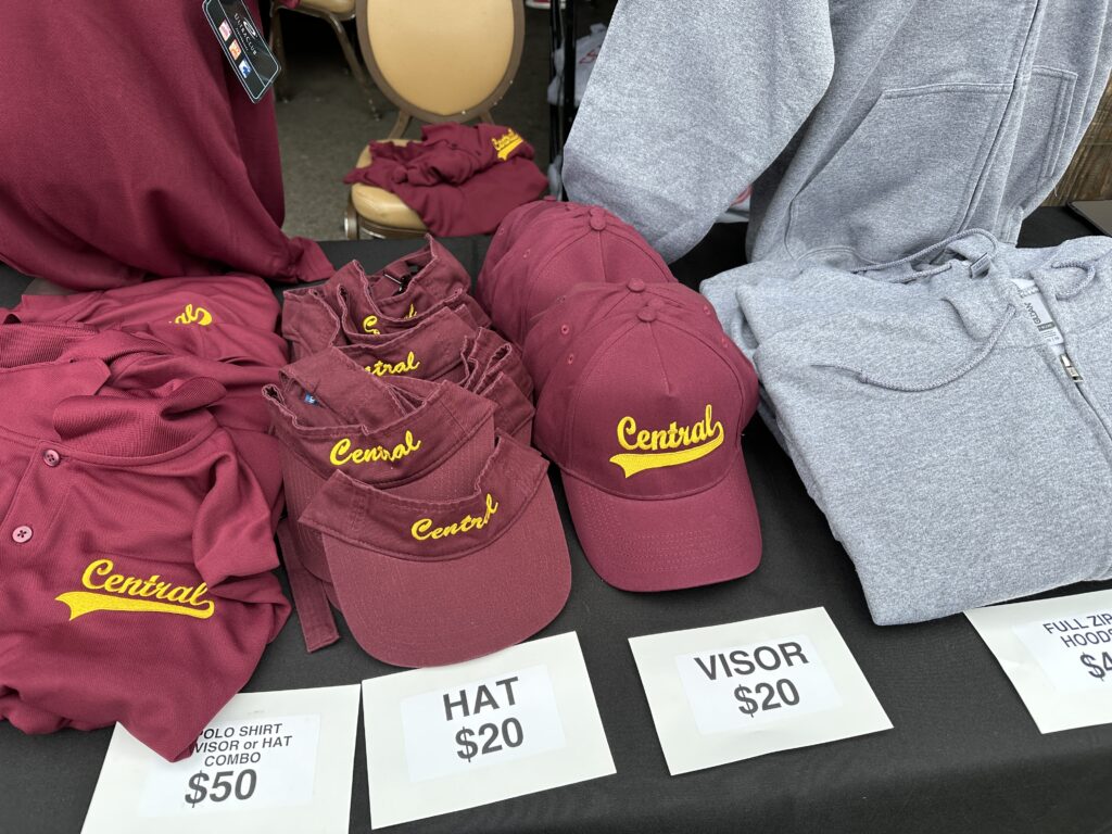 CHS Caps and visors on table