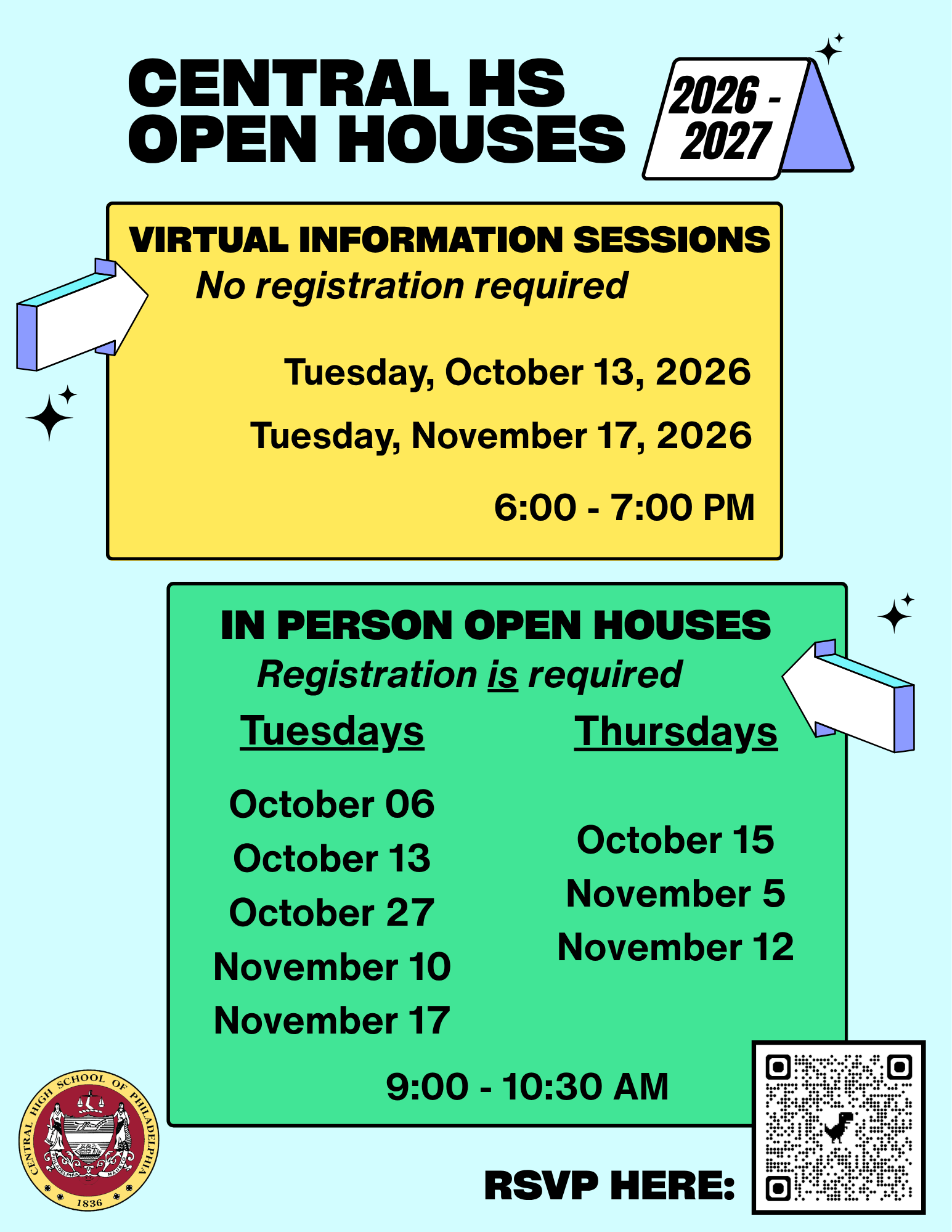 2026 Open House Dates and times